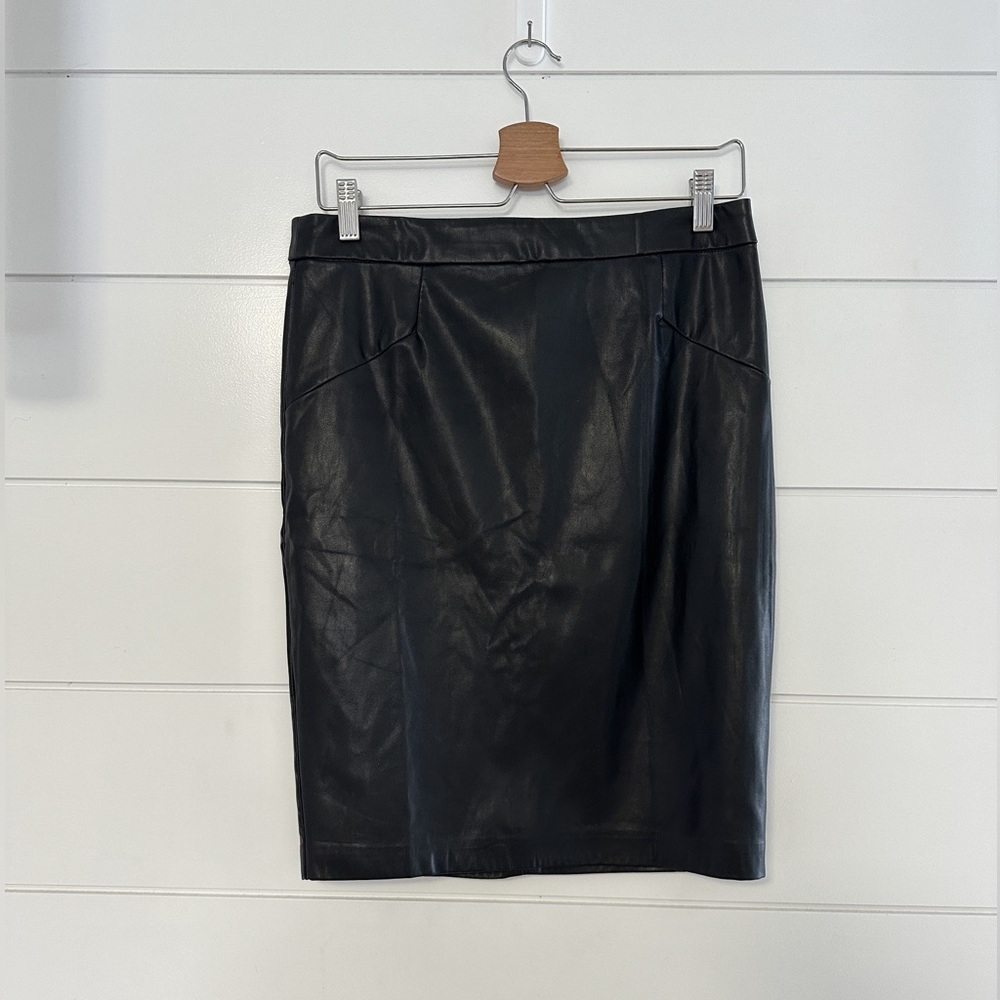 Dynamite - Faux Leather Pencil Skirt - Black - Size: Medium - Picture 2 of 10